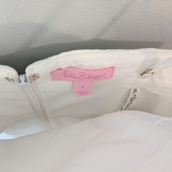 Lilly Pulitzer Kade dress is resort white sz. 2 - Picture 4 of 10
